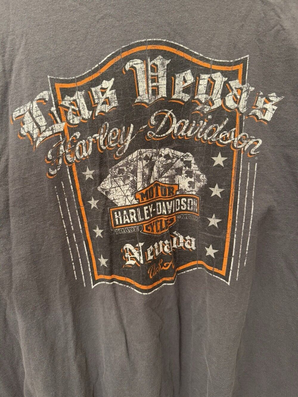 2013 Harley Davidson Las Vegas Long Sleeve T Shirt Black With Graphics 3XL